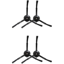 Misda Store Siyah 3 Kollu Yan Fırça Roborock ile Uyumlu S50 S6 S60 S65 S55 S5 Max ile Uyumlu 4 Adet Yan Fırça