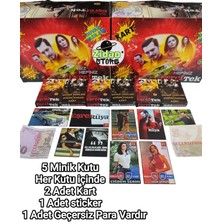 Emrah Gültekin Eşref Tek Dizi Kartları Koleksiyon Seti 5 Mini Kutu Kart-Sticker-Geçersiz Para Oyun Hediye Seti