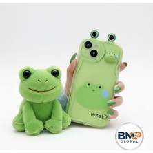 BMP GLOBAL Iphone 14 Pro Max Uyumlu 3D Kabartmalı Sert Silikon ,şeffaf Dalgalı Kenarlı Telefon Kılıfı