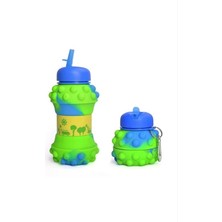 Misda Store Için Katlanabilir Içecek Şişesi, Bulaşık Makinesinde Yıkanabilir Spor Şişesi, Okul ve Spor Için, Katlanabilir Matara, Sızdırmaz Matara (Karışıkpopit)