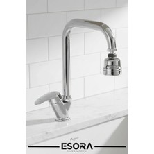 Esora 3 Fonksiyonlu Köşe Borulu Mutfak Eviye Bataryası