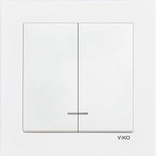 Misda Store Karre 55 Beyaz Işıklı Komütatör C1 Mekanizma