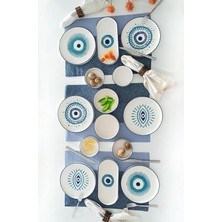 Misda Store Made 14 Parça 6 Kişilik Nazar Boncuklu Kahvaltı Takımı