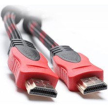 Misda Store Metre HDMI Kablo Örgü Sargılı Dayanıklı Full Hd Televizyon/monitör/tv HDMI Kablosu/uydu Alıcısı Uyumlu HDMI Kablosu
