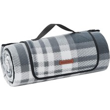 Misda Store Piknik Örtüsü, 200X200 Cm, Büyük, Kamp Örtüsü, Park, Bahçe, Plaj Için, Su Geçirmez, Makinede Yıkanabilir, Katlanabilir, Gri-Beyaz GCM61GW