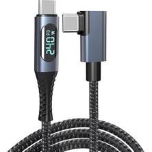 Misda Store USB 4 Kablo, Thunderbolt Kablo Için Dik Açı Pd 240 W Çift Destekler 8k Hd Ekran USB C Kablosu 8K@60Hz 40GBPS Veri Aktarımı (1metre/4ft) ZR849