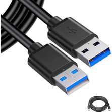 Misda Store USB A To USB A Iki Ucu Erkek Çift Taraflu USB 3.0 Kablo 50 cm AL4777