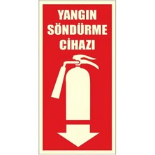 Leaf Shop Fosforlu Yangın Söndürme Cihazı Levhası Bant Hediyeli