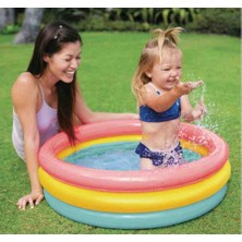 Intex Wet Set Şişme Çocuk Havuzu 86X25 cm – 3 Boğumlu Renkli Bebek Havuzu 1-3 Yaş