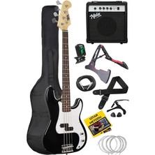 Leaf Shop CBG-460BK 46 Inç 4/4 Yetişkin Amfili Bas Gitar Seti White Black
