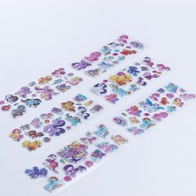 Leaf Shop 6 Adet Kabartmalı Yapışkan Sticker, Unicorn Sevimli Karakterler