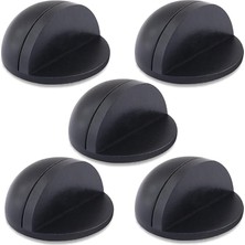 Leaf Shop 5 Adet Yarımay Kapı Stoperi Tamponu Kendinden Yapışkanlı Kapı Stopu Mat Siyah