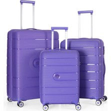 Ççs 5247 Polipropilen Kırılmaz 3 Lü Valiz Seti Büyük Orta Küçük