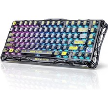 Leaf Shop Mercury K1 Lite Rgb Kablosuz Mekanik Gaming Klavye, Ingilizce Q