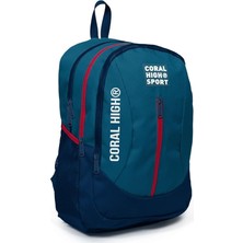 Leaf Shop High Sport Nefti Lacivert Okul ve Günlük Sırt Çantası - Dört Gözlü - USB ve Aux Soketli