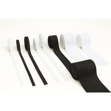 Leaf Shop Top - 25 Metre - Bel Paça Yassı Geniş Lastik Lateks Ürün - Elastik Bant - Don Lastiği (Beyaz, 1 Cm)