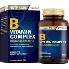 Leaf Shop B Vitamin Complex – 10 Farklı B Vitamini Içerikli Takviye – 60 Tablet – Enerji, Sinir Sistemi ve Cilt Sağlığı Için Destek