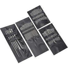 Leaf Shop Adet Büyük Gözlü El Dikiş Iğnesi Büyük Göz Dikiş Iğnesi Seti Metal Crewel Iğne Kör Iğne Kumaş Yorgan Onarım Nakış Dikiş Çapraz Dikiş Boncuk El Sanatı, Çeşitli Boyut