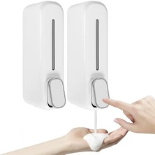 Leaf Shop 2 Adet Beyaz Duvara Monte Sıvı Sabunluk – 300 Ml, Şık & Dayanıklı Dispenser, Banyo ve Mutfak Için
