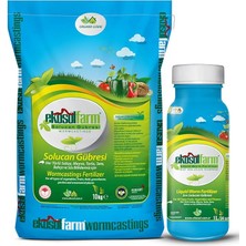 Leaf Shop ORGANIK%100 Solucan Gübresi Toz 10 kg + 1 Litre Sıvı Organik Gübre