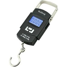 Leaf Shop LCD Ekran Seyahat Bavul Ağırlık El Terazi, Dijital Taşınabilir Askılı Pilli Bagaj Tartısı, 50 kg Kapasite, Balık Tartısı ve Çok Amaçlı Kullanım