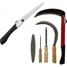 Leaf Shop Orak Tırpan Bağ Testeresi Katlanır Ağaç Dal Kesme Budama Testeresi Ot Kesme Orağı Ot Tırpanı