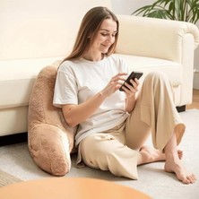 Leaf Shop Okuma Yastığı, Yatak, Kanepe, Sandalye, Bel Desteği, Kol Dayanağı, Sırtlık, Minder, Kitap Okuma, Oyun, Tv Izleme, Dinlenme Için Rahat Yastık (75 x 50 Cm) (Camel)