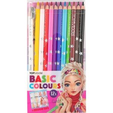 Leaf Shop 12216 Topmodel - Basic Renkli Kalem Seti, Kutuda 12 Renk, Kalemtıraş ve Boyama Okullu Kitap, Okul ve Boş Zamanlarda Boyama Için