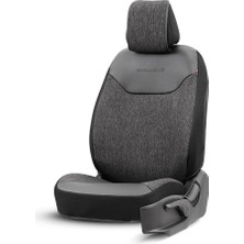 Leaf Shop Koruyucu Oto Koltuk Minderi Premium Keten (Siyah)