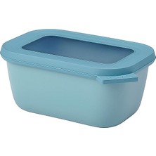 Leaf Shop - Multi Bowl Cirqula Rectangular - Kapaklı Saklama Kabı - Buzdolabı Için Hava Geçirmez Saklama Kutusu, Mikrodalga Fırın Kabı ve Saklama Kabı Olarak Uygundur - 750 ml - Nordic Green