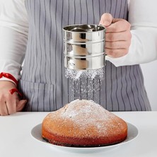 Leaf Shop 15062 Farina Paslanmaz Metal Un ve Şeker Eleği- Pratik Un Eleği- Paslanmaz Un Eleği 12 cm
