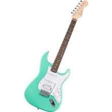 Leaf Shop By Fender Debut Collection Hss Stratocaster Elektro Gitar, Laurel Klavye, Beyaz Vuruş Tahtası, Deniz Köpüğü Yeşili