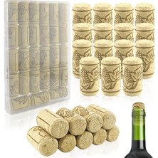 Leaf Shop Işi Için Şarap Mantarı, Mantar Tıpa, El Işi Mantarı, Şişe Mantarı, Doğal Mantar, Şampanya Mantarı, Şarap Mantarı, Şarap Bira Şişesi, El Işi, Dekorasyon, Kendin Yap 27 Adet (20 x 38 Mm)