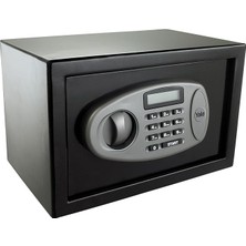 Leaf Shop LCD Ekranlı Küçük Boy Kasa Y-SS0000NFP - Standart Güvenlik - Master Şifre - 2 Adet 6 Şifeli Anahtar - 20 x 31 x 20 cm - Siyah