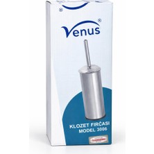 Venus Paslanmaz Çelik Klozet Fırçası Kapaklı Tuvalet Fırçası Banyo Wc Temizlik Seti