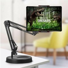 Misda Store Masaüstü Tablet Telefon Tutucu Ayarlanır Katlanır Seviyeli Tutucu Siyah