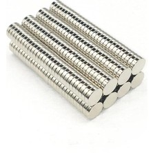 Leaf Shop Adet 8X2MM Yuvarlak Güçlü Neodyum Mıknatıs (Çap 8 M M Kalınlık 2 Mm)