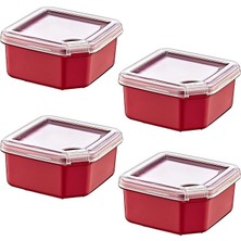 Leaf Shop 4'lü Q-Box Saklama Kabı Carmen 350 ml