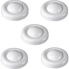 Leaf Shop 5 Adet Metali Kapı Kolu Stoperi Beyaz Kapı Tamponu Kol Tamponu