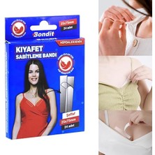 Leaf Shop Bondit Dekolte Takı Kıyafet Elbise Kaydırmaz Sabitleme Bandı 24ADET