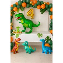 Bkmc Party Dinozor Jungle Gold Rakamlı Doğum Günü Parti Seti 1-9 Yaş Seçenekli –dinozor Konsept Balon Dekorasyon Süsü