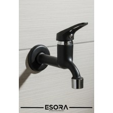 Esora Siyah Mix Musluk Aç Kapa Lavabo Wc Tuvalet Bahçe Musluğu Siyah Aç Kapa Garantili