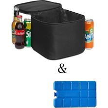 Leaf Shop Çanta Soğuk Sıcak Tutucu Kamp Piknik Çantası Sıcak Soğuk Isı Yalıtımlı Çanta Soğuk Tutuculu Outdoor Çanta Buz (Siyah)