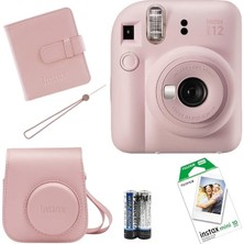 Misda Store Fujifilm Mini 12 Fotoğraf Makinesi+Çanta+Askı+Pil +10'lu Film+Albüm (Pembe)