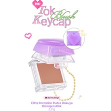 Peripera Ciltte Kremden Pudra Dokuya Dönüşen Allık Perıpera Tok Blush Keycap (20 Zinky Beige)