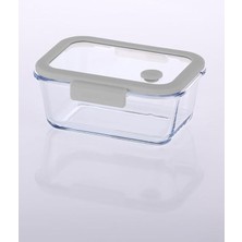 Leaf Shop Fika Glace Vakumlu Cam Saklama Kabı 800 ml Gri