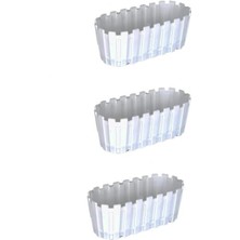 Leaf Shop Adet Akasya Saksı, Bahçe Balkon Saksı, Çit Saksı 30 cm (Beyaz)