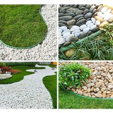 Leaf Shop Çim Ayırıcı 2 M Yeşil Çim Sınırlayıcı Taş Toprak Ayıracı Çim Taş Toprak Bariyeri