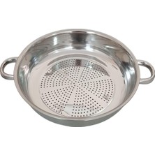 Leaf Shop Çelik Kulplu Çok Amaçlı Makarna Süzgeçi