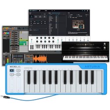 Leaf Shop Microlab 25 Tuş Slimkey Micro Keyboard, Mavi